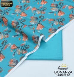 Bonanza Satrangi Lawn BS-00190 | 2 Piece Digital Printed Premium Summer Lawn Dress 2025 Sale