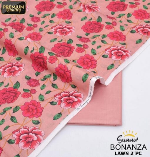 Bonanza Satrangi Lawn BS-00190 | 2 Piece Digital Printed Premium Summer Lawn Dress 2025 Sale