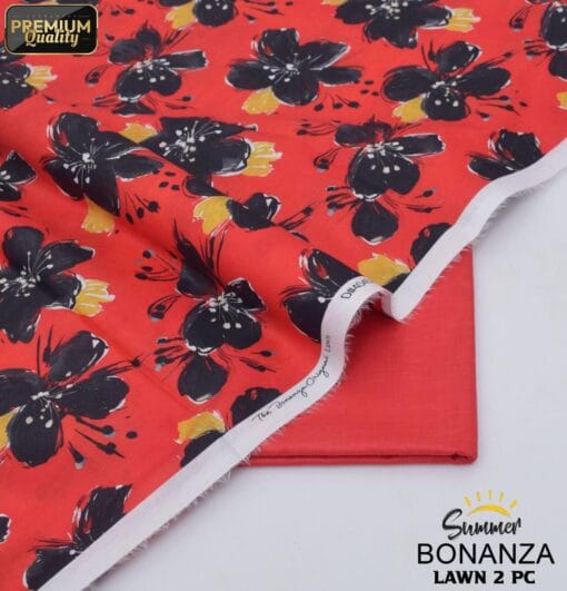 Bonanza Satrangi Lawn BS-00190 | 2 Piece Digital Printed Premium Summer Lawn Dress 2025 Sale