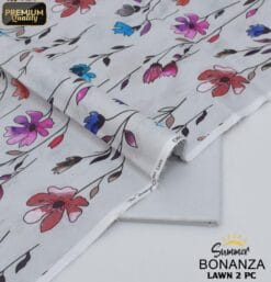 Bonanza Satrangi Lawn BS-00190 | 2 Piece Digital Printed Premium Summer Lawn Dress 2025 Sale