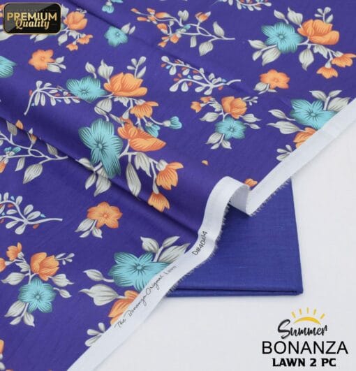 Bonanza Satrangi Lawn BS-00190 | 2 Piece Digital Printed Premium Summer Lawn Dress 2025 Sale