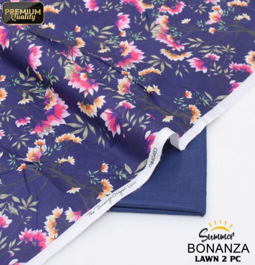 Bonanza Satrangi Lawn BS-00190 | 2 Piece Digital Printed Premium Summer Lawn Dress 2025 Sale