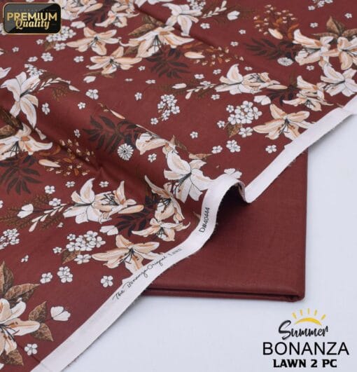 Bonanza Satrangi Lawn BS-00190 | 2 Piece Digital Printed Premium Summer Lawn Dress 2025 Sale