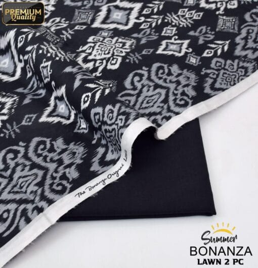 Bonanza Satrangi Lawn BS-00190 | 2 Piece Digital Printed Premium Summer Lawn Dress 2025 Sale
