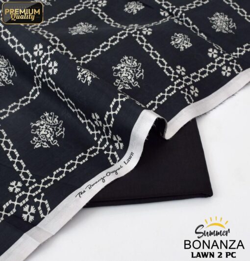 Bonanza Satrangi Lawn BS-00190 | 2 Piece Digital Printed Premium Summer Lawn Dress 2025 Sale