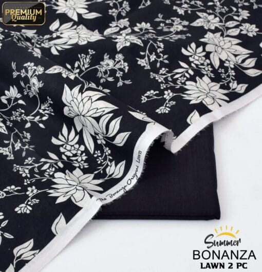 Bonanza Satrangi Lawn BS-00190 | 2 Piece Digital Printed Premium Summer Lawn Dress 2025 Sale