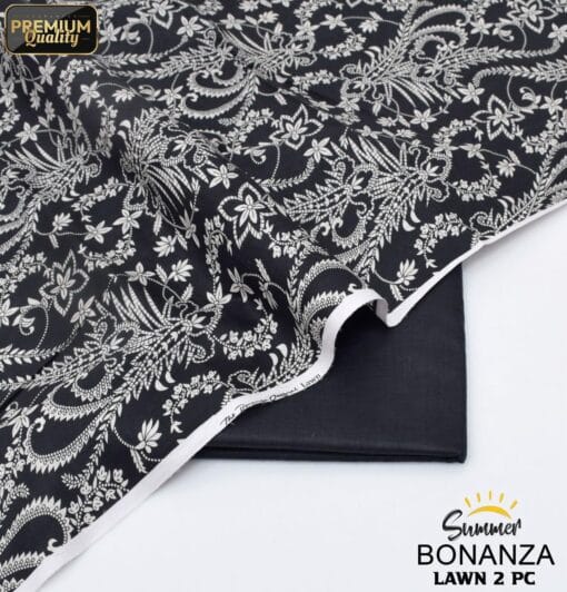 Bonanza Satrangi Lawn BS-00190 | 2 Piece Digital Printed Premium Summer Lawn Dress 2025 Sale