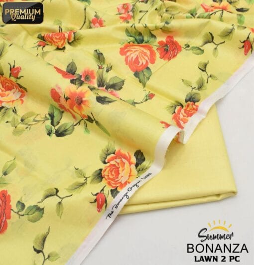 Bonanza Satrangi Lawn BS-00190 | 2 Piece Digital Printed Premium Summer Lawn Dress 2025 Sale