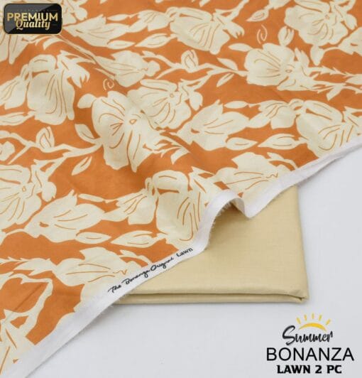 Bonanza Satrangi Lawn BS-00190 | 2 Piece Digital Printed Premium Summer Lawn Dress 2025 Sale