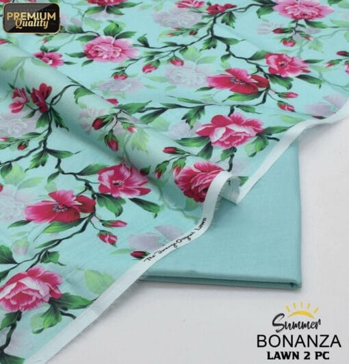 Bonanza Satrangi Lawn BS-00190 | 2 Piece Digital Printed Premium Summer Lawn Dress 2025 Sale