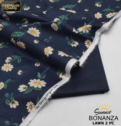 Bonanza Satrangi Lawn BS-00190 | 2 Piece Digital Printed Premium Summer Lawn Dress 2025 Sale