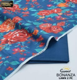 Bonanza Satrangi Lawn BS-00190 | 2 Piece Digital Printed Premium Summer Lawn Dress 2025 Sale