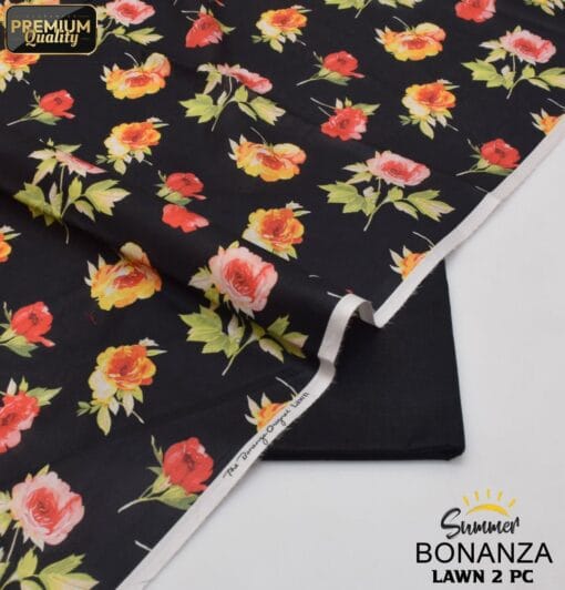 Bonanza Satrangi Lawn BS-00190 | 2 Piece Digital Printed Premium Summer Lawn Dress 2025 Sale
