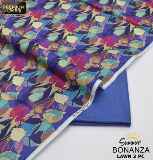 Bonanza Satrangi Lawn BS-00190 | 2 Piece Digital Printed Premium Summer Lawn Dress 2025 Sale
