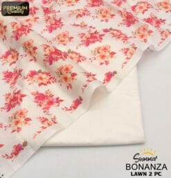 Bonanza Satrangi Lawn BS-00190 | 2 Piece Digital Printed Premium Summer Lawn Dress 2025 Sale