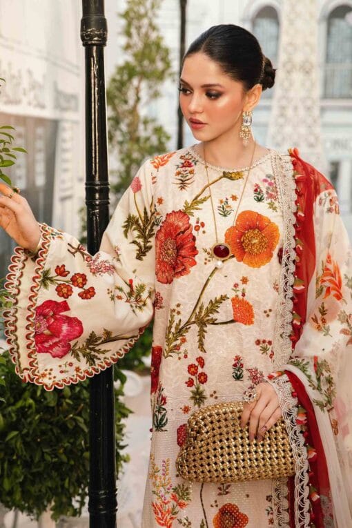 MariaB Lawn MB-108 | 3Pcs Embroidered Summer Lawn Collection 2025 - Image 4