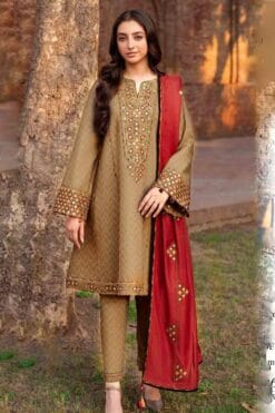 Jazmin by LibaseKhas Lawn JZ-610 | 3Pcs Premium Embroidered Summer Lawn Collection 2025