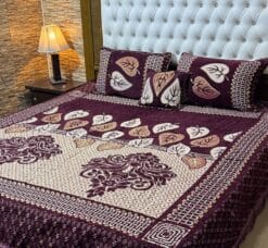 4pc-Velvet-Jacquard-king-size-bedsheet | bedroom support | bedroom design | bedsheet design