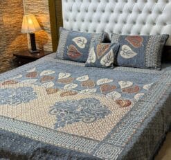 4pc-Velvet-Jacquard-king-size-bedsheet | bedroom support | bedroom design | bedsheet design