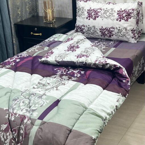 Vicky Razai Set 3 Piece for Single Bed | Mix Cotton, 500 GSM Filling  - RZ-015