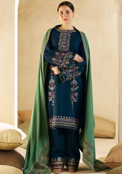 zara shahjahan winter embroidered dhanak dresses 2025