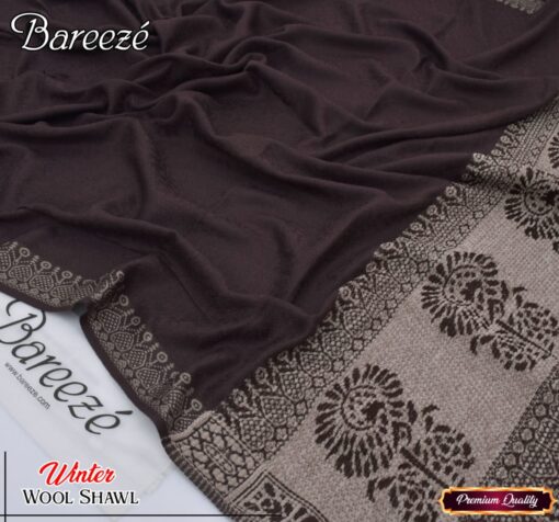 Bareeze Jacquard Wool Shawl for Women | Premium Elegance & Winter Luxury BR-2612