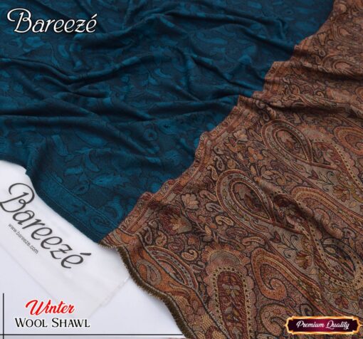 Bareeze Jacquard Wool Shawl for Women | Premium Elegance & Winter Luxury BR-2608