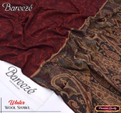 Bareeze Jacquard Wool Shawl for Women | Premium Elegance & Winter Luxury BR-2622