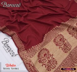 Bareeze Jacquard Wool Shawl for Women | Premium Elegance & Winter Luxury BR-2621