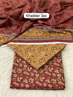 Bin Saeed by libas e khas khaddar 2025 | 3Pcs printed khaddar winter Collection 2025