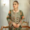 Aneela 3Pcs digital printed Shamooz Silk Unstitched Embroidered Winter Collection 2025 | Aneela's shamoos silk winter sale 2025