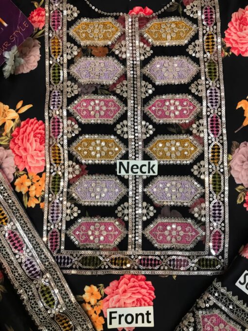 Aneela 3Pcs digital printed Shamooz Silk Unstitched Embroidered Winter Collection 2025 | Aneela's shamoos silk winter sale 2025