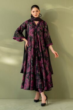 Baroque 3Pcs digital printed Embroidered Winter linen Collection 2025