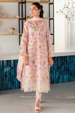 Baroque 3Pcs digital printed Embroidered Winter linen Collection 2025
