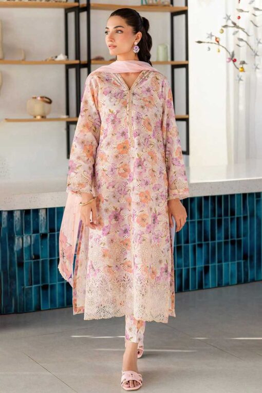 Baroque 3Pcs digital printed Embroidered Winter linen Collection 2025