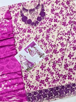 Baroque 3Pcs digital printed Embroidered Winter linen Collection 2025