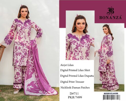 Baroque 3Pcs digital printed Embroidered Winter linen Collection 2025