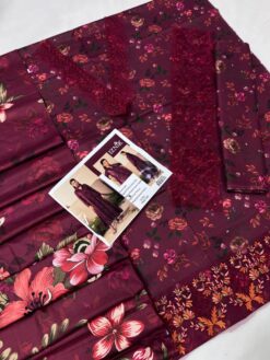 iznk 3Pcs digital printed Embroidered Winter linen Collection 2025