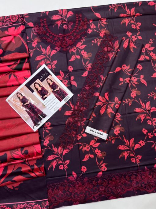 iznk 3Pcs digital printed Embroidered Winter linen Collection 2025