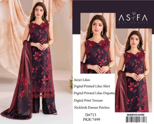 iznk 3Pcs digital printed Embroidered Winter linen Collection 2025