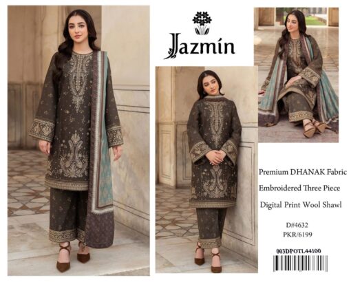 3Pcs Embroidered Winter Collection 2025