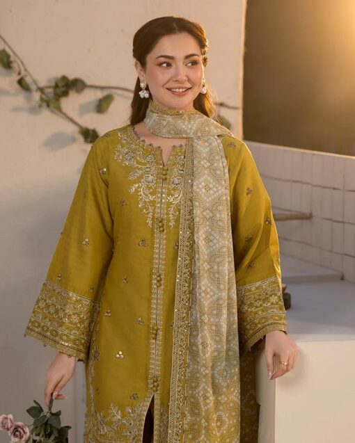 laam winter embroidered dhanak dresses 2025