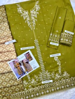 laam winter embroidered dhanak dresses 2025