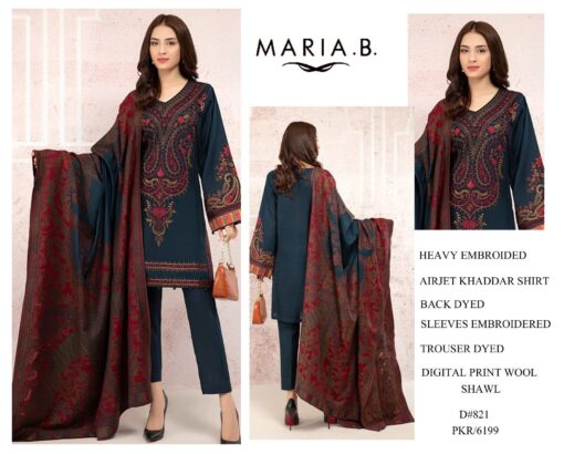 mariab winter khaddar 3 piece collections 2025