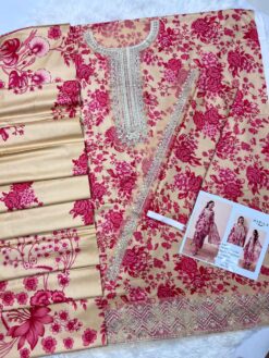 mariab 3Pcs digital printed Embroidered Winter linen Collection 2025