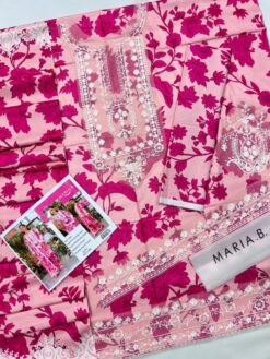 mariab 3Pcs digital printed Embroidered Winter linen Collection 2025