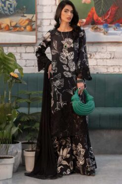 MariaB Linen MB-931 | Unstitched 3Pcs Digital Printed Embroidered Winter Collection 2025