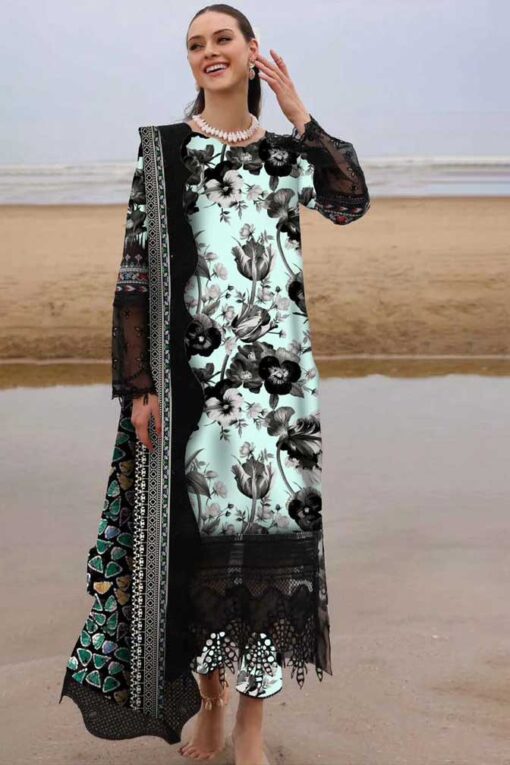 Nureh 3Pcs digital printed Embroidered Winter linen Collection 2025