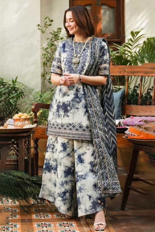 Sapphire 3Pcs digital printed Embroidered Winter linen Collection 2025