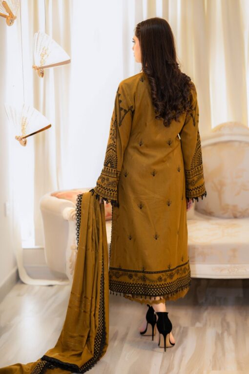 URGE Dhanak UG-1613A | 3Pcs Embroidered Winter Collection 2025 - Image 3